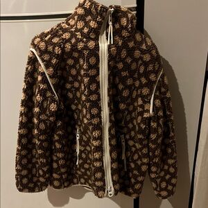 Coach Brown and Cream Teddy Jacket